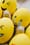 yellow painted sad face emoticon on egg